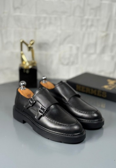 YENİ SEZON PRD ÇİFT TOKALI PREMİUM CASUAL MODEL - SİYAH MAT DERİ