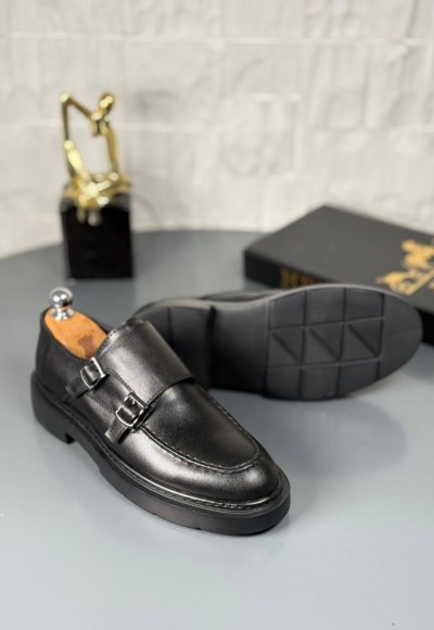 YENİ SEZON PRD ÇİFT TOKALI PREMİUM CASUAL MODEL - SİYAH MAT DERİ