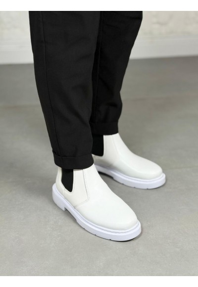  2025 BEYAZ DERİ ZRA EVA TABAN BOT - BEYAZ DERİ