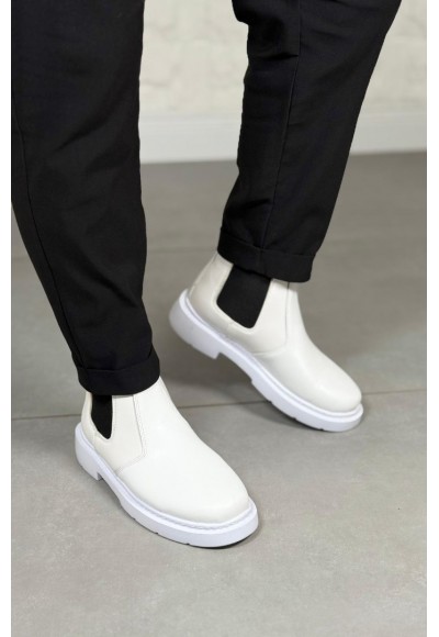  2025 BEYAZ DERİ ZRA EVA TABAN BOT - BEYAZ DERİ