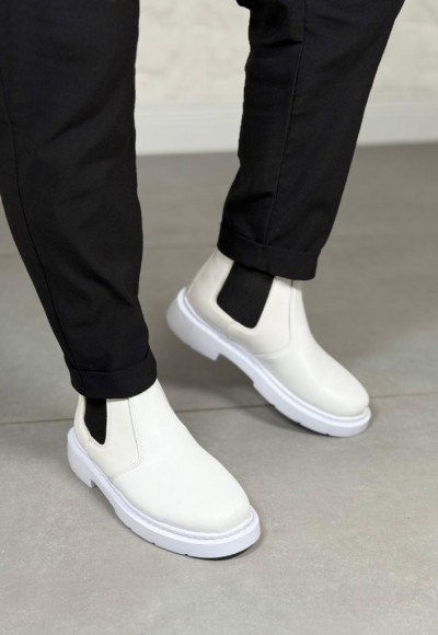  2025 BEYAZ DERİ ZRA EVA TABAN BOT - BEYAZ DERİ