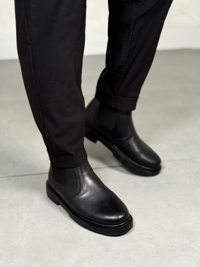  2025 SİYAH DERİ ZRA EVA TABAN BOT - SİYAH DERİ