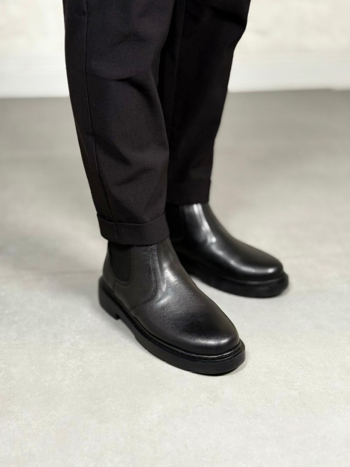  2025 SİYAH DERİ ZRA EVA TABAN BOT - SİYAH DERİ