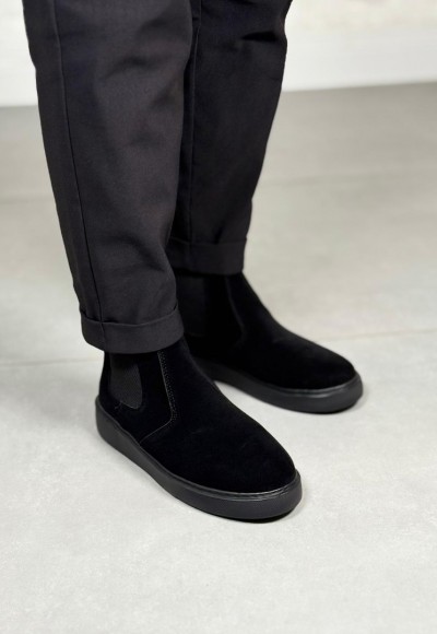 2025 SİYAH SÜET CHELSEA SISLEY EVA TABAN BOT - SİYAH SÜET