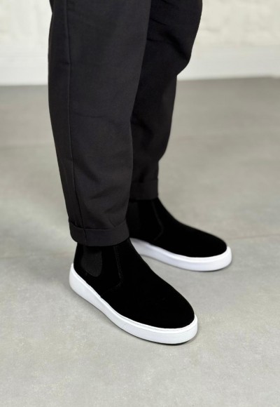 2025 SİYAH SÜET CHELSEA SISLEY EVA TABAN BOT - SİYAH SÜET