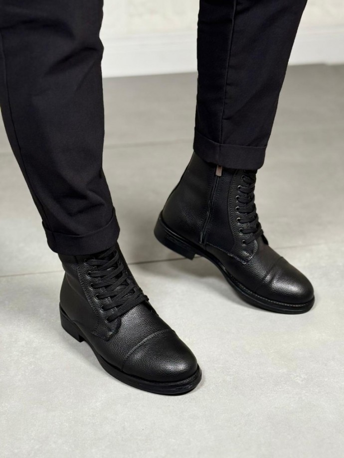  2025 SİYAH DERİ POSTAL EVA TABAN BOT - SİYAH DERİ POSTAL BOT