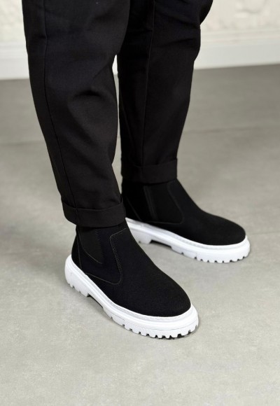 2025 SİYAH SÜET DERİ PRD FERMUARLI EVA TABAN BOT - SİYAH SÜET DERİ BOT