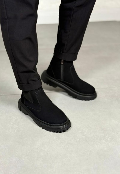 2025 SİYAH SÜET PRD FERMUARLI EVA TABAN BOT - SİYAH SÜET BOT