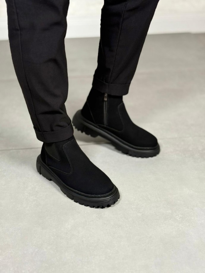 2025 SİYAH SÜET PRD FERMUARLI EVA TABAN BOT - SİYAH SÜET BOT