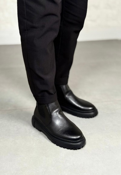 2025 SİYAH MAT DERİ PRD BANDAJLI EVA TABAN BOT - SİYAH MAT DERİ BOT