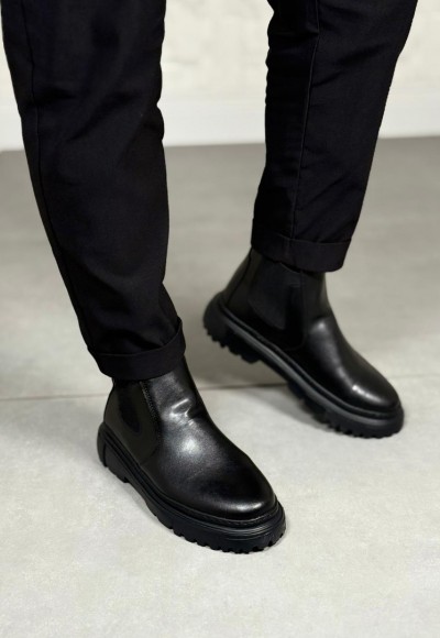 2025 SİYAH MAT DERİ PRD BANDAJLI EVA TABAN BOT - SİYAH MAT DERİ BOT