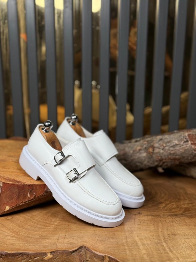 YENİ SEZON PRD ÇİFT TOKALI PREMİUM CASUAL MODEL  - BEYAZ DERİ