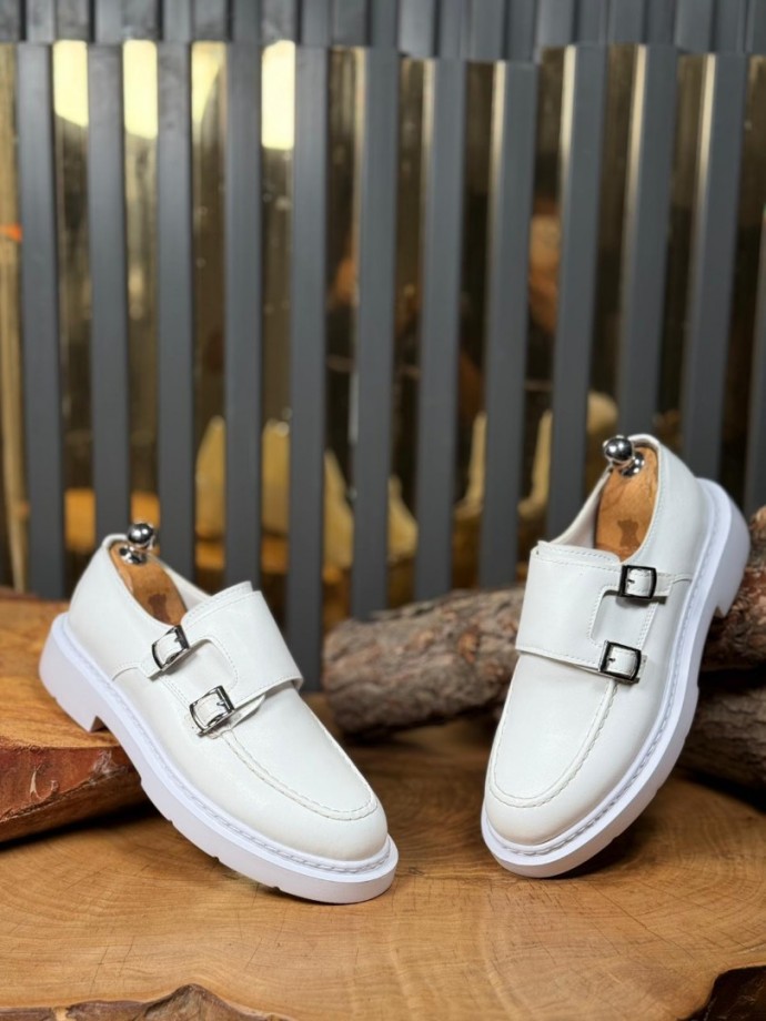 YENİ SEZON PRD ÇİFT TOKALI PREMİUM CASUAL MODEL  - BEYAZ DERİ