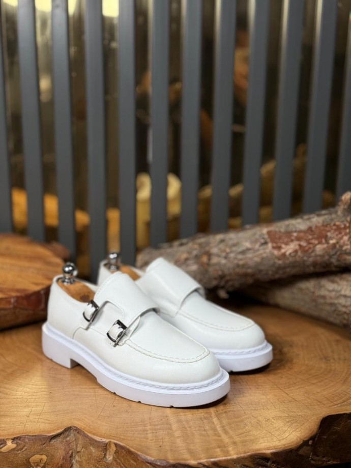 YENİ SEZON PRD ÇİFT TOKALI PREMİUM CASUAL MODEL  - BEYAZ DERİ