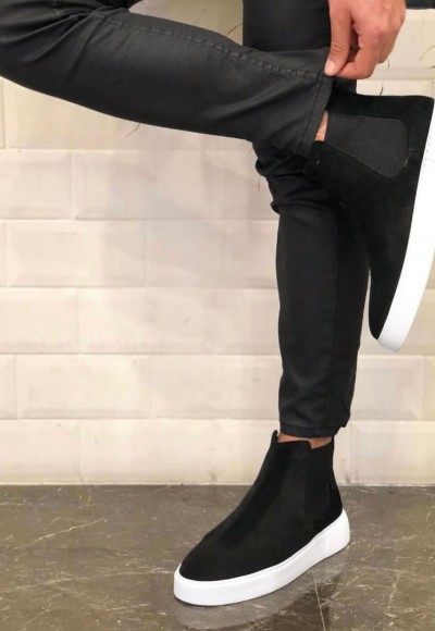  2025 SİYAH SÜET CHELSEA SİSLEY EVA TABAN BOT  - SİYAH SÜET BOT