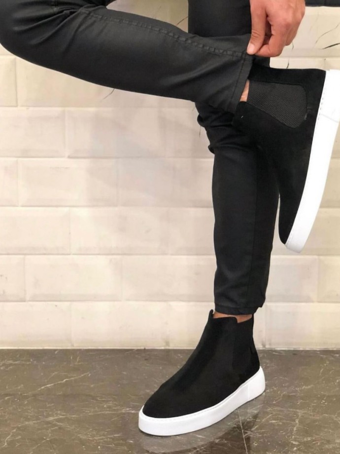  2025 SİYAH SÜET CHELSEA SİSLEY EVA TABAN BOT  - SİYAH SÜET BOT