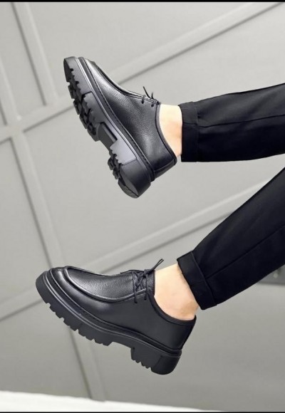 YENİ SEZON ZR PREMİUM CASUAL MODEL - SİYAH PÜTÜR DERİ