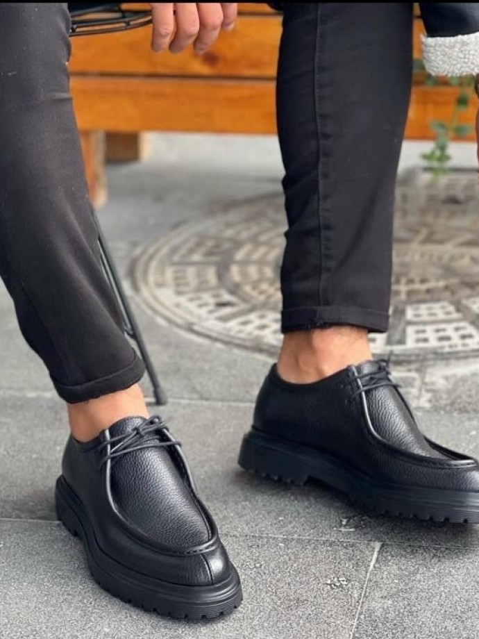 YENİ SEZON ZR PREMİUM CASUAL MODEL - SİYAH PÜTÜR DERİ