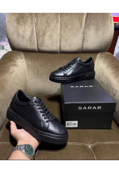 YENİ SEZON CASUAL SR MODEL - SİYAH MAT DERİ