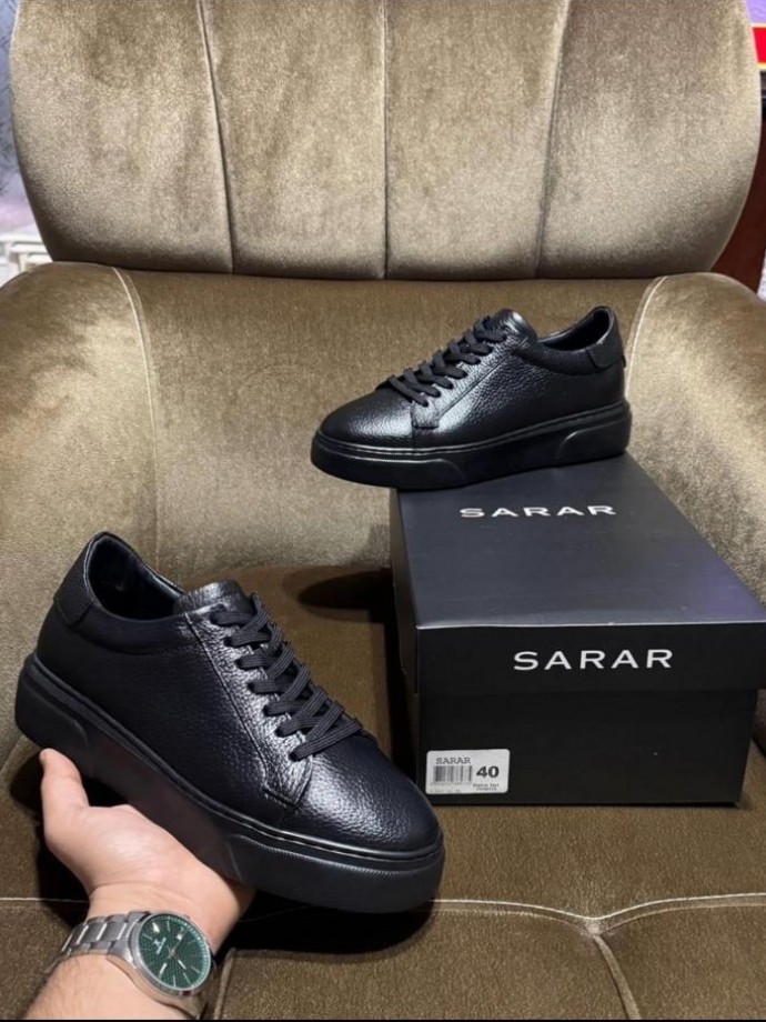 YENİ SEZON CASUAL SR MODEL - SİYAH MAT DERİ