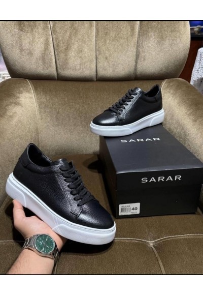 YENİ SEZON CASUAL SR MODEL - SİYAH MAT DERİ