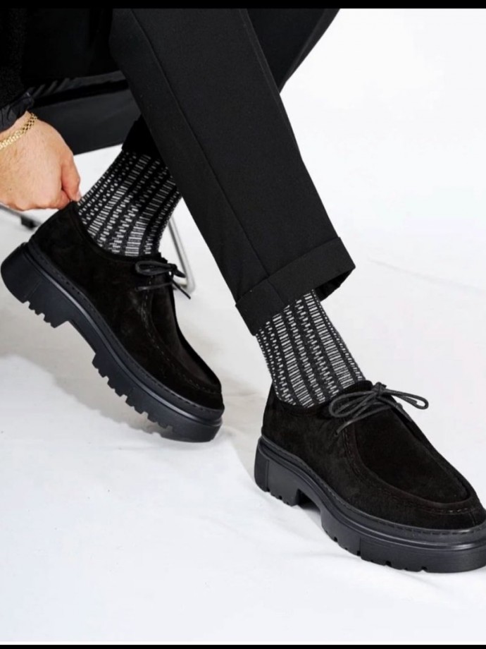 YENİ SEZON ZR CASUAL MODEL - SİYAH SÜET DERİ