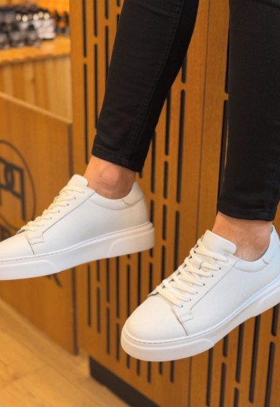 YENİ SEZON CASUAL SR MODEL - BEYAZ PÜTÜR DERİ