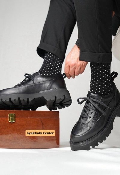 YENİ SEZON ZR CASUAL MODEL - SİYAH PÜTÜR DERİ