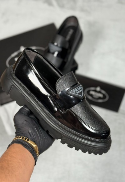 YENİ SEZON PRD PREMIUM CASUAL MODEL - SİYAH RUGAN ÜSTÜ ŞRINGIL DERİ