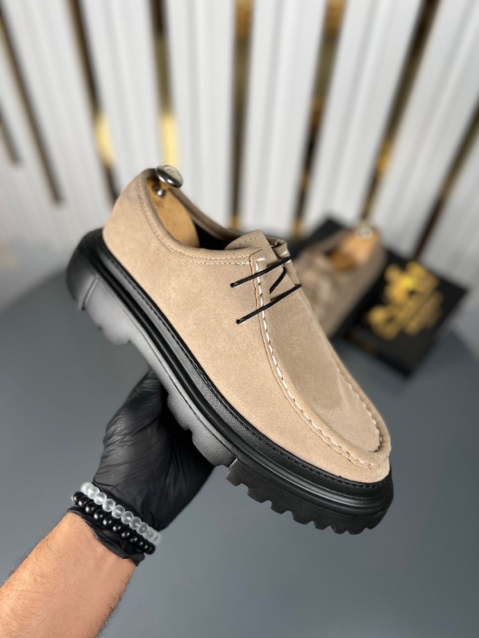 YENİ SEZON PRD PREMIUM CASUAL MODEL - KUM BEJİ SÜET DERİ