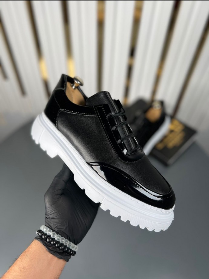 YENİ SEZON PRD PREMIUM CASUAL MODEL - SİYAH RUGAN & MAT DERİ