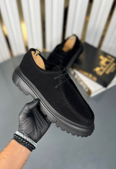 YENİ SEZON PRD PREMIUM CASUAL MODEL - SİYAH SÜET DERİ