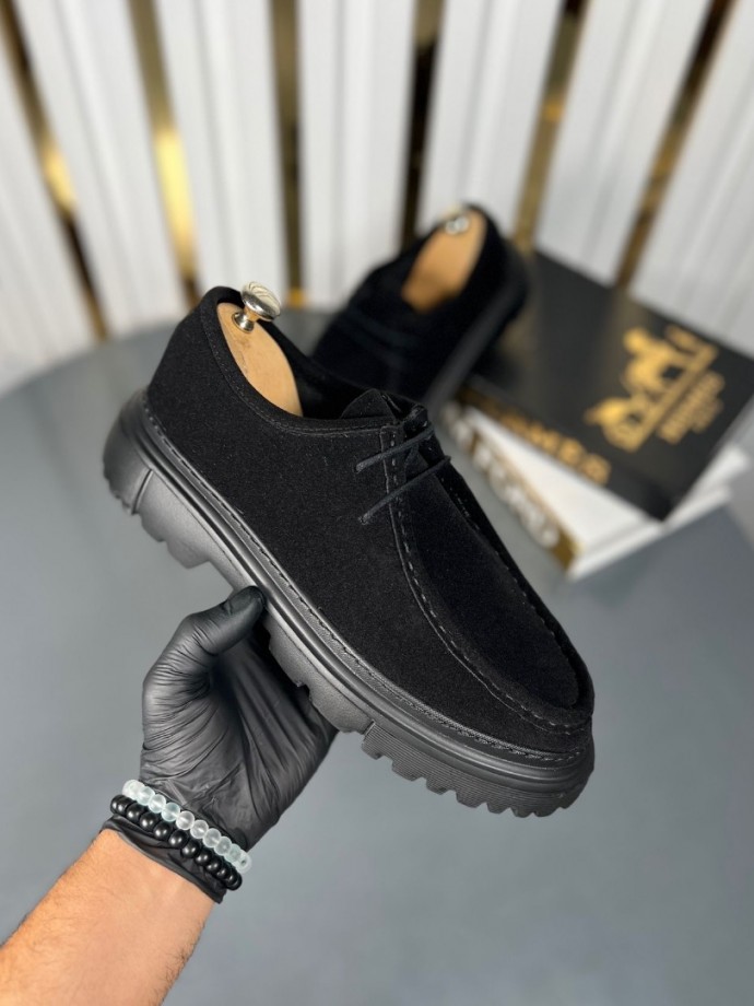 YENİ SEZON PRD PREMIUM CASUAL MODEL - SİYAH SÜET DERİ