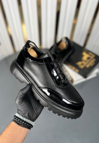 YENİ SEZON PRD PREMIUM CASUAL MODEL - SİYAH RUGAN DERİ