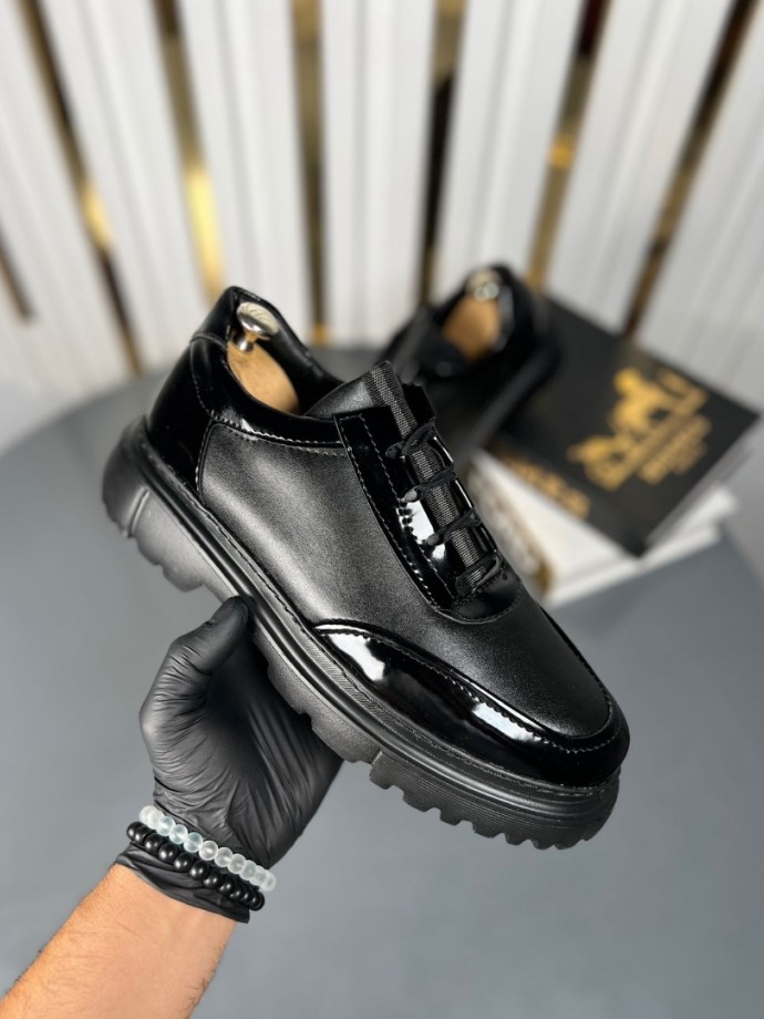 YENİ SEZON PRD PREMIUM CASUAL MODEL - SİYAH RUGAN DERİ