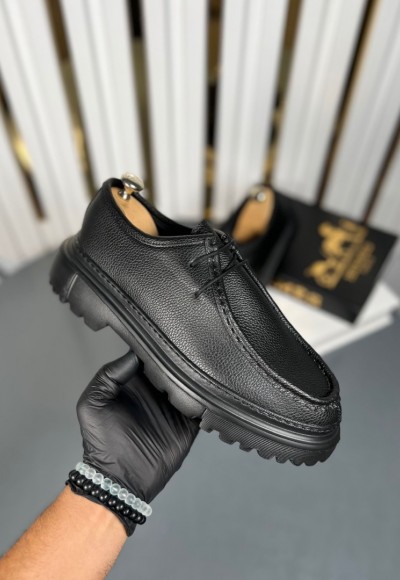 YENİ SEZON PRD PREMIUM CASUAL MODEL - SİYAH ŞRINGIL DERİ