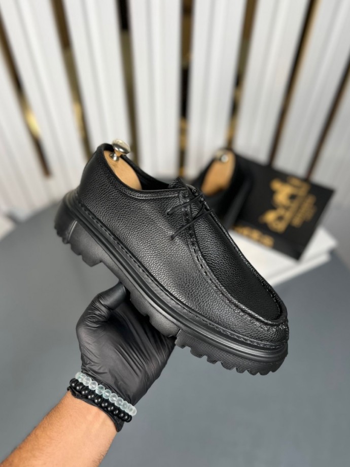 YENİ SEZON PRD PREMIUM CASUAL MODEL - SİYAH ŞRINGIL DERİ