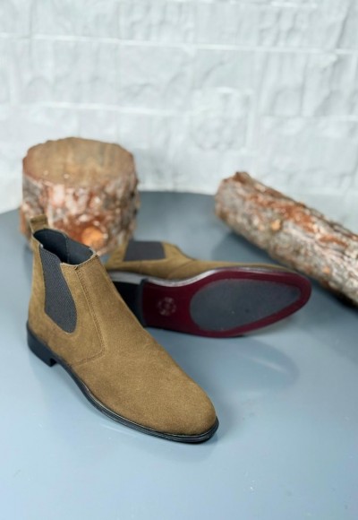 2025 KLASİK İTALYAN BANDAJLI HAKİ SÜET BOT - HAKİ SÜET BOT