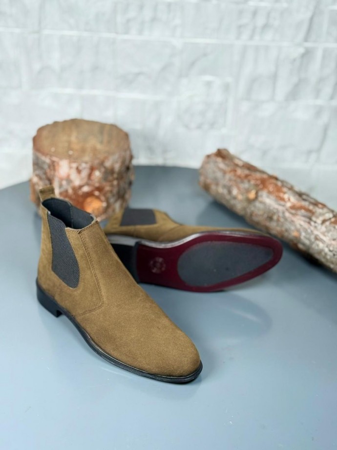 2025 KLASİK İTALYAN BANDAJLI HAKİ SÜET BOT - HAKİ SÜET BOT