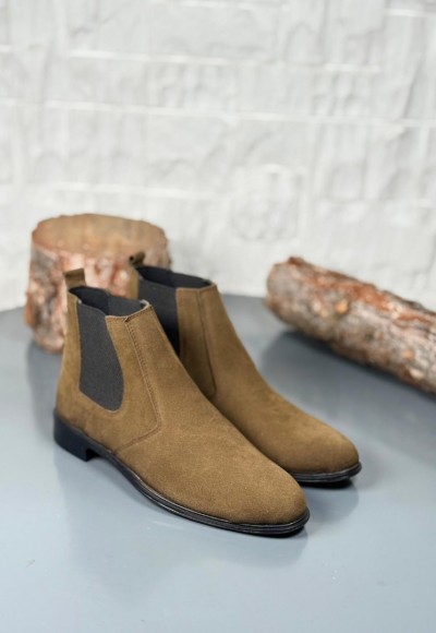 2025 KLASİK İTALYAN BANDAJLI HAKİ SÜET BOT - HAKİ SÜET BOT