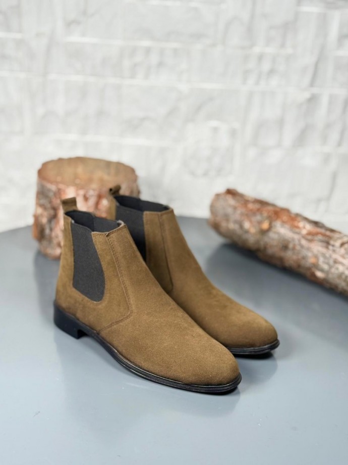 2025 KLASİK İTALYAN BANDAJLI HAKİ SÜET BOT - HAKİ SÜET BOT