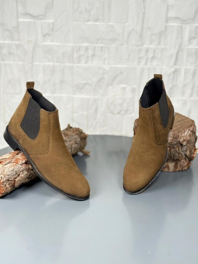 2025 KLASİK İTALYAN BANDAJLI HAKİ SÜET BOT - HAKİ SÜET BOT