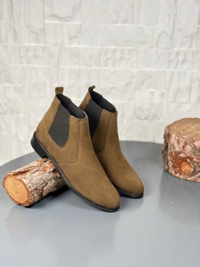 2025 KLASİK İTALYAN BANDAJLI HAKİ SÜET BOT - HAKİ SÜET BOT