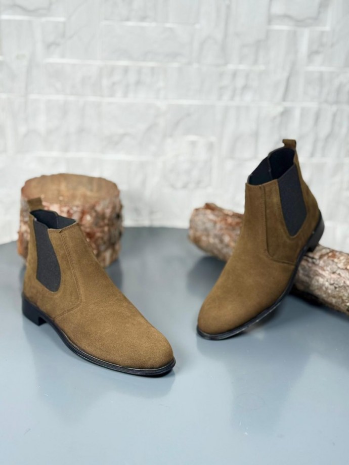 2025 KLASİK İTALYAN BANDAJLI HAKİ SÜET BOT - HAKİ SÜET BOT