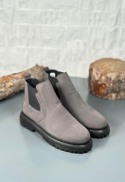 2025 GRİ SÜET  PRD BANDAJLI  EVA TABAN BOT - GRİ SÜET