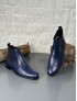 2025 KLASİK İTALYAN BANDAJLI LACİVERT DERİ BOT - LACİVERT DERİ BOT