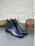 2025 KLASİK İTALYAN BANDAJLI LACİVERT DERİ BOT - LACİVERT DERİ BOT