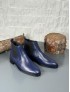 2025 KLASİK İTALYAN BANDAJLI LACİVERT DERİ BOT - LACİVERT DERİ BOT