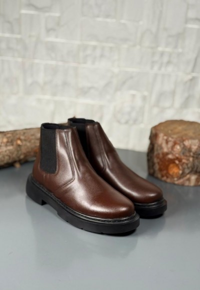  2025 KAHVERENGİ DERİ ZRA EVA TABAN BOT - KAHVERENGİ DERİ BOT