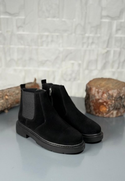  2025 SİYAH SÜET FERMUARLI EVA TABAN BOT - SİYAH SÜET BOT